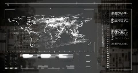 Global Data Network Visualization Over Cityscape Background - Download Free Stock Images Pikwizard.com