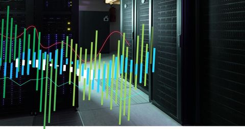 Abstract Digital Data Processing in High-Tech Server Room - Download Free Stock Images Pikwizard.com