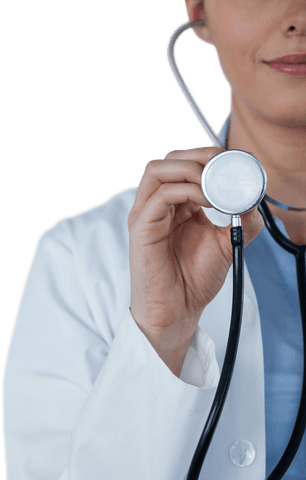 close-up of female doctor with transparent stethoscope - Download Free Stock Videos Pikwizard.com