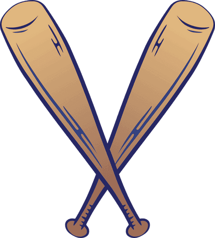 crossing wooden baseball bats minimalist transparent icon - Download Free Stock Videos Pikwizard.com