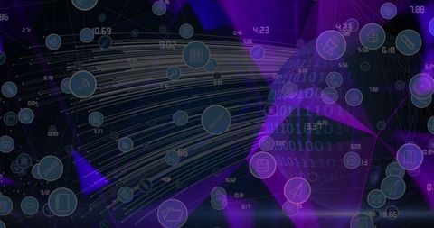 Digital Network Connectivity with Globe and Binary Code - Download Free Stock Images Pikwizard.com