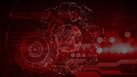 Futuristic Digital Data Connections and Global Network