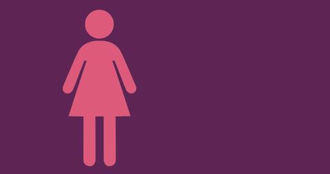 Minimalistic Pink Female Symbol on Purple Background - Download Free Stock Images Pikwizard.com