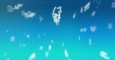 Floating numbers on gradient background for educational concepts