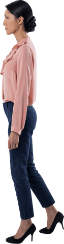 thoughtful professional female walking transparent background - Download Free Stock Videos Pikwizard.com