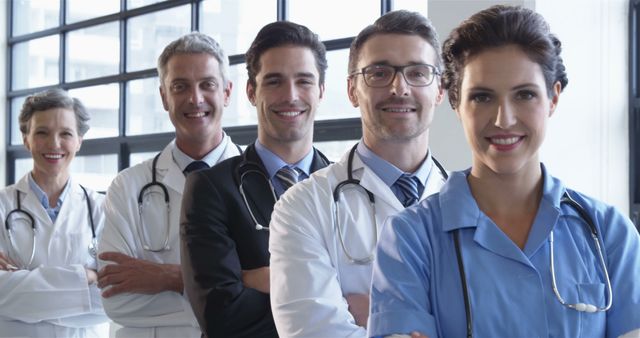 Diverse Medical Team of Doctors and Healthcare Professionals Confidently Posing Together - Download Free Stock Images Pikwizard.com