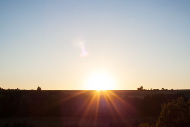 Beautiful Sunrise Over Horizon With Clear Sky - Download Free Stock Photos Pikwizard.com
