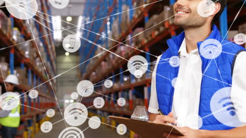 Warehouse Supervisor Utilizing Digital Network for Inventory Management
