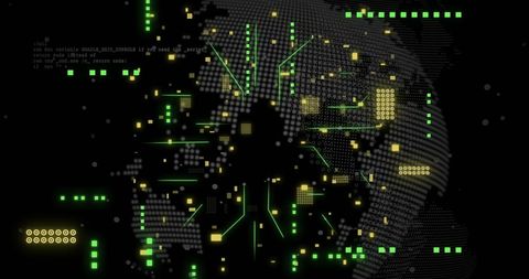 Digital Global Data Processing and Connectivity Visualization - Download Free Stock Images Pikwizard.com