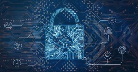 digital padlock illustrates advanced network security concepts - Download Free Stock Images Pikwizard.com