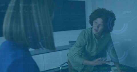 Man Discussing Ideas in Modern Office Meeting