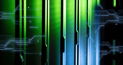 Advanced Technology Concept with Data Processing Circuits on Servers - Download Free Stock Images Pikwizard.com