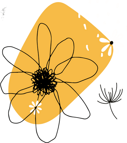 Transparent Floral Doodle with Mustard Yellow Accent - Download Free Stock Videos Pikwizard.com