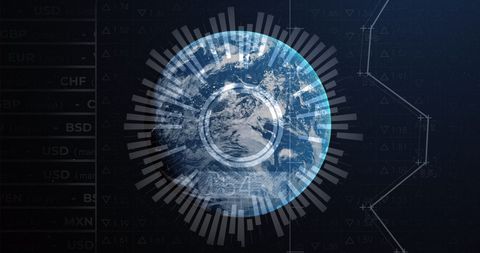 Global Business and Finance Digital Concept with Earth and Data - Download Free Stock Images Pikwizard.com