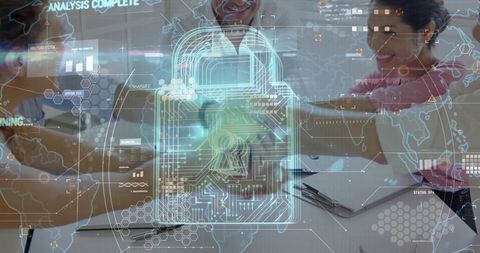 Global Cybersecurity Collaboration with Business Professionals - Download Free Stock Images Pikwizard.com