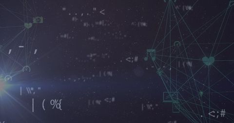 Futuristic Digital Network and Encoding Background - Download Free Stock Images Pikwizard.com