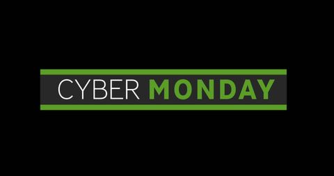 Cyber Monday Sale Banner with Grey and Green Accents - Download Free Stock Images Pikwizard.com