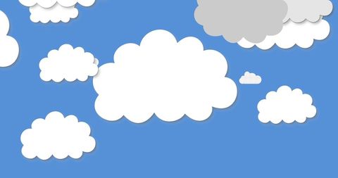 Cartoon Clouds on Blue Sky Background - Download Free Stock Images Pikwizard.com