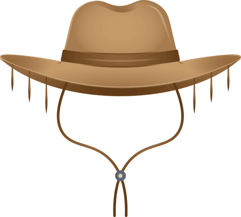 digital illustration of brown cowboy hat on transparent background - Download Free Stock Videos Pikwizard.com