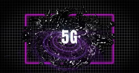 Creative 5G Concept with Futuristic Digital Interface