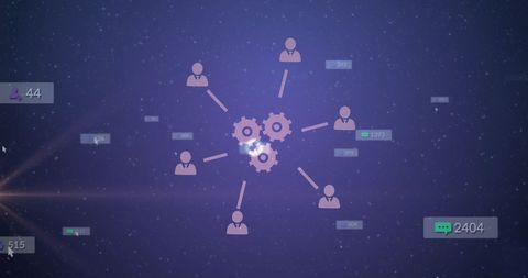Social Media Network and Data Processing in Digital Space - Download Free Stock Images Pikwizard.com