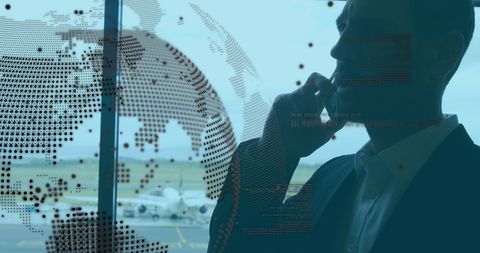 Global Businessman Discusses Strategies Over Smartphone