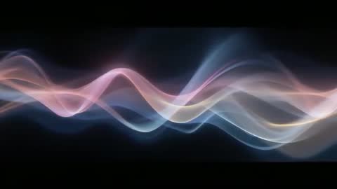 Fluid Translucent Light Ribbons Forming Mystical Patterns