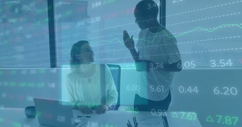 collaboration amid financial growth with diverse coworkers - Download Free Stock Images Pikwizard.com