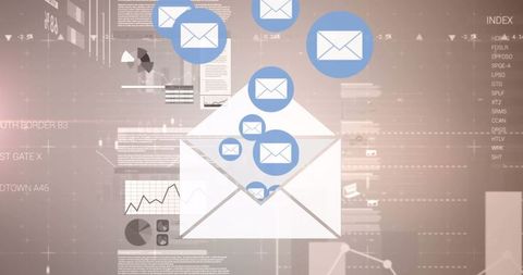 Digital Mail Processing with Financial Data Visualization - Download Free Stock Images Pikwizard.com