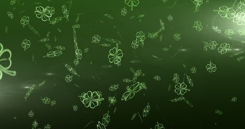 Floating Green Shamrocks on Glow Background for St. Patrick's Day - Download Free Stock Images Pikwizard.com