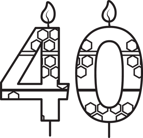 Digital Illustration of 40th Birthday Candles on Transparent Background - Download Free Stock Videos Pikwizard.com