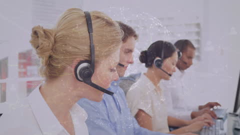 Diverse Call Center Team Engaged in Customer Support