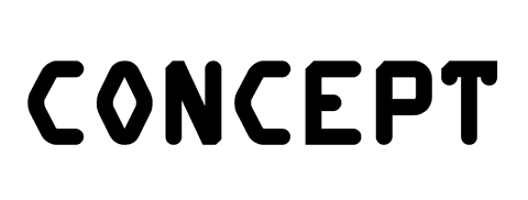 Innovative concept text on transparent backing for creative designs