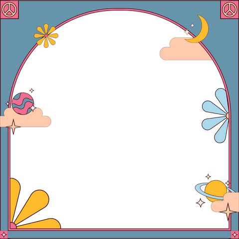 psychedelic ornamental frame with floral and cosmic motifs transparent - Download Free Stock Videos Pikwizard.com