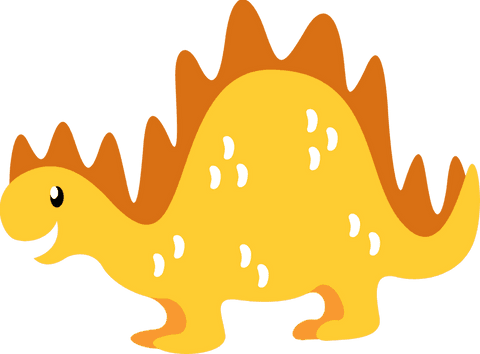 cartoon dinosaur character with orange spines on transparent background - Download Free Stock Videos Pikwizard.com