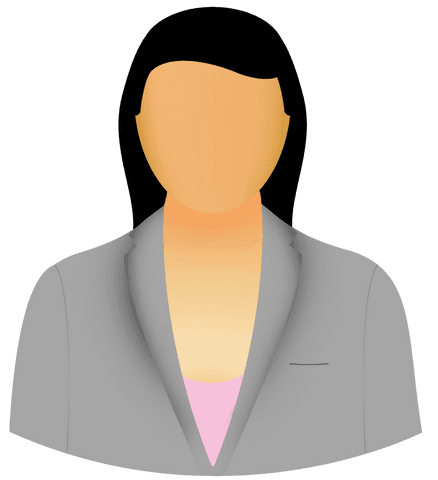 Faceless woman portrait illustration on transparent background