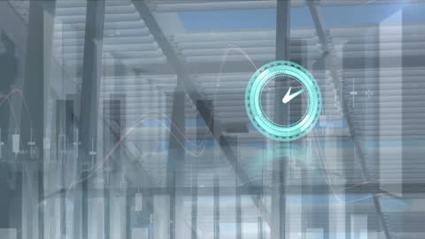 Futuristic Financial Data Technology Interface Animation