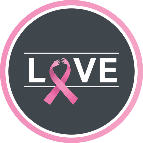 Transparent Breast Cancer Awareness Ribbon Encircling Love Symbol