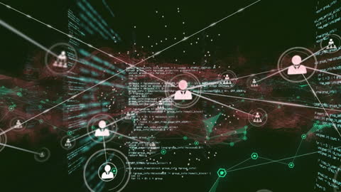Digital Network Animation with DNA Strand and Data Streams