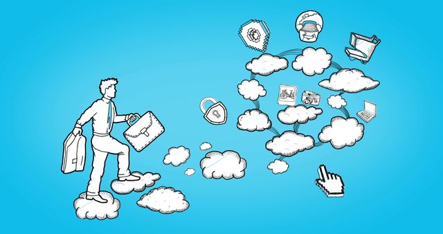 Cloud Computing and Career Progression Graphic - Download Free Stock Images Pikwizard.com