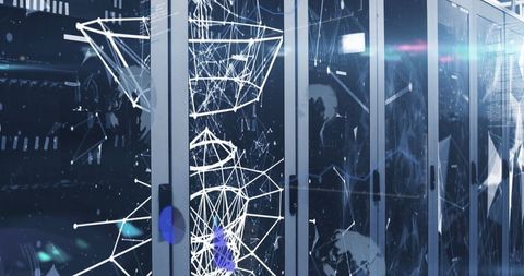 Advanced Data Technology Servers with Digital Connections - Download Free Stock Images Pikwizard.com