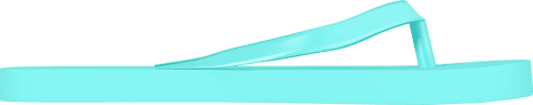 Blue flip-flop side view on transparent background