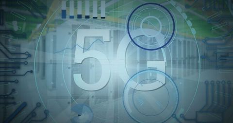 5G Network and Data Interface Conceptual Design with Servers - Download Free Stock Images Pikwizard.com