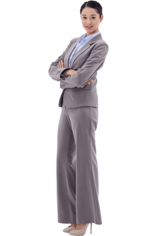 Confident Businesswoman Standing with Arms Crossed Transparent Background - Download Free Stock Videos Pikwizard.com