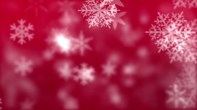 Design capturing intricate snowflakes against a lively red backdrop, embodying the spirit of winter and holidays. Motion effect adds dynamism, making this ideal for festive greeting cards, Christmas invitations, digital wallpapers, or seasonal advertising and social media posts. Its vibrant colors and joyful theme enhance warm holiday messages.