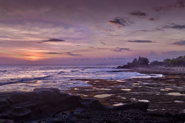 Scenic Sunset Over Rocky Coastline and Ocean Landscape - Download Free Stock Photos Pikwizard.com