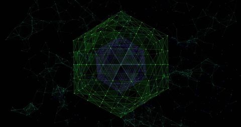 abstract geometric network in digital space - Download Free Stock Images Pikwizard.com