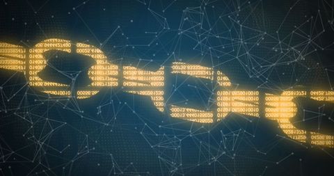 Binary Code Chains in Abstract Digital Network Virtual Security Theme - Download Free Stock Images Pikwizard.com