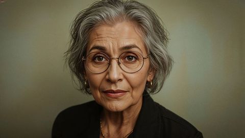 Elegant portrait of old people in glasses reflects timeless sophistication