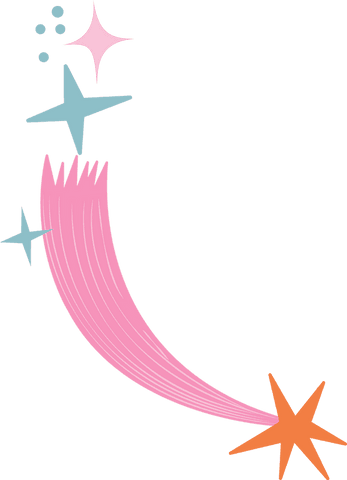celestial orange star with pink tail and sparkles on transparent - Download Free Stock Videos Pikwizard.com